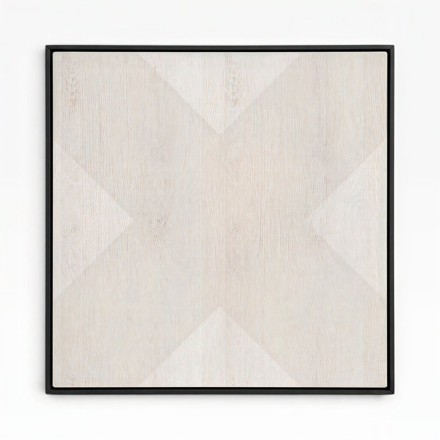 Geo X in Whitewash by DSCVR Art Framed Canvas Wall Art