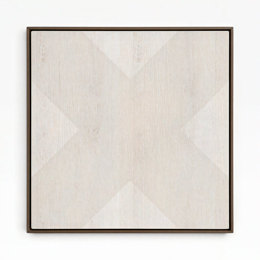 Geo X in Whitewash by DSCVR Art Framed Canvas Wall Art