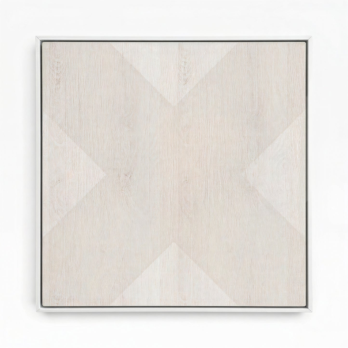 Geo X in Whitewash by DSCVR Art Framed Canvas Wall Art