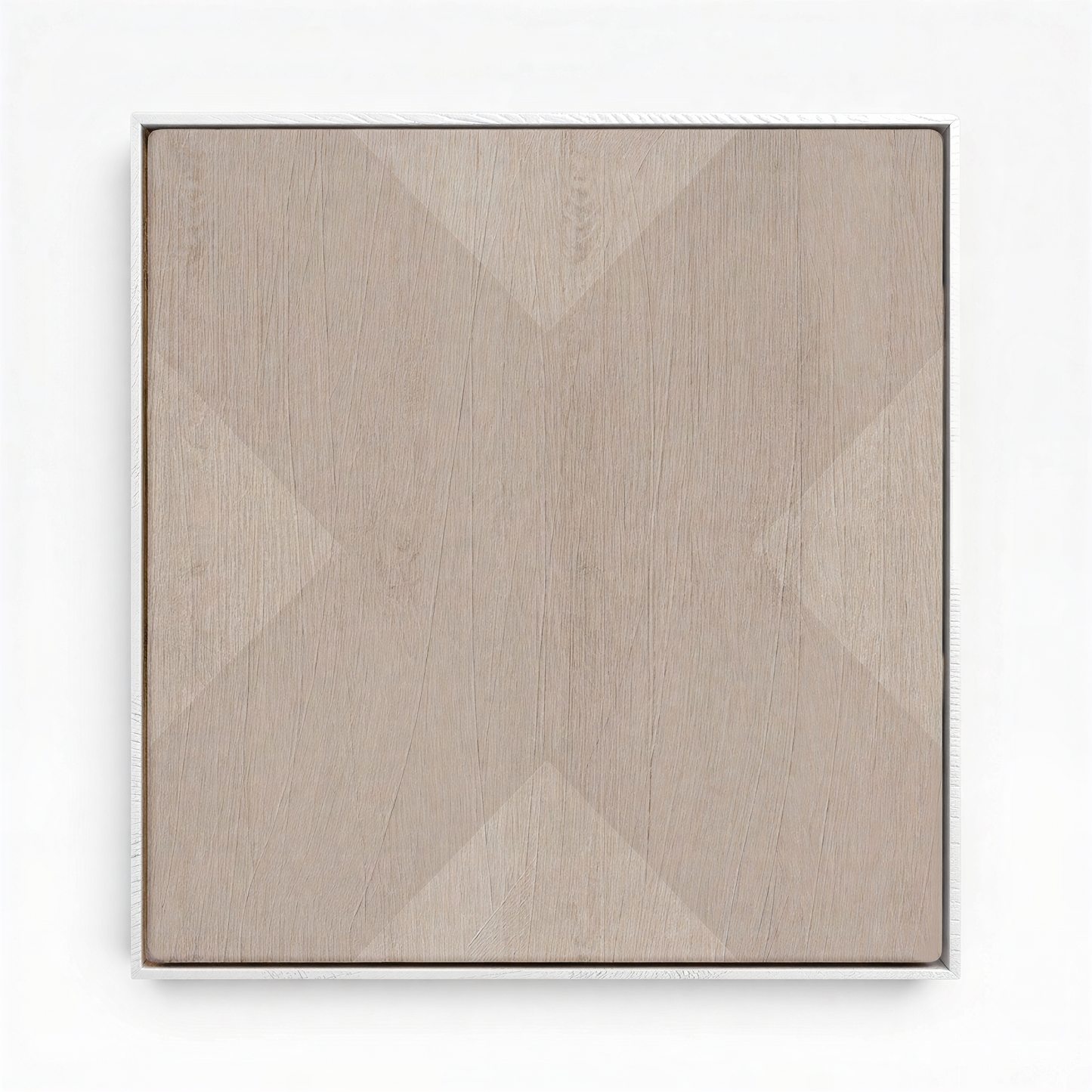 Geo X in Driftwood by DSCVR Art Framed Canvas Wall Art