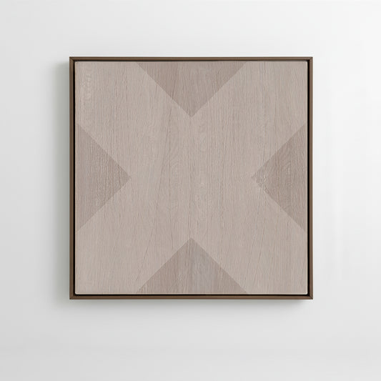 Geo X in Clay by DSCVR Art Framed Canvas Wall Art