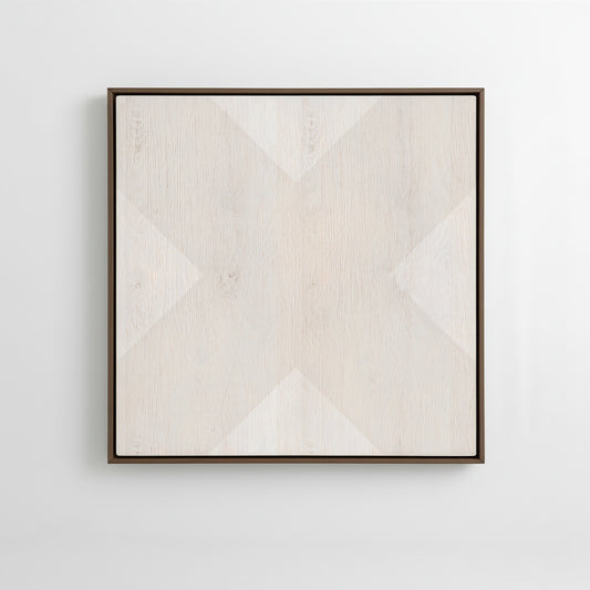 Geo X in Whitewash by DSCVR Art Framed Canvas Wall Art