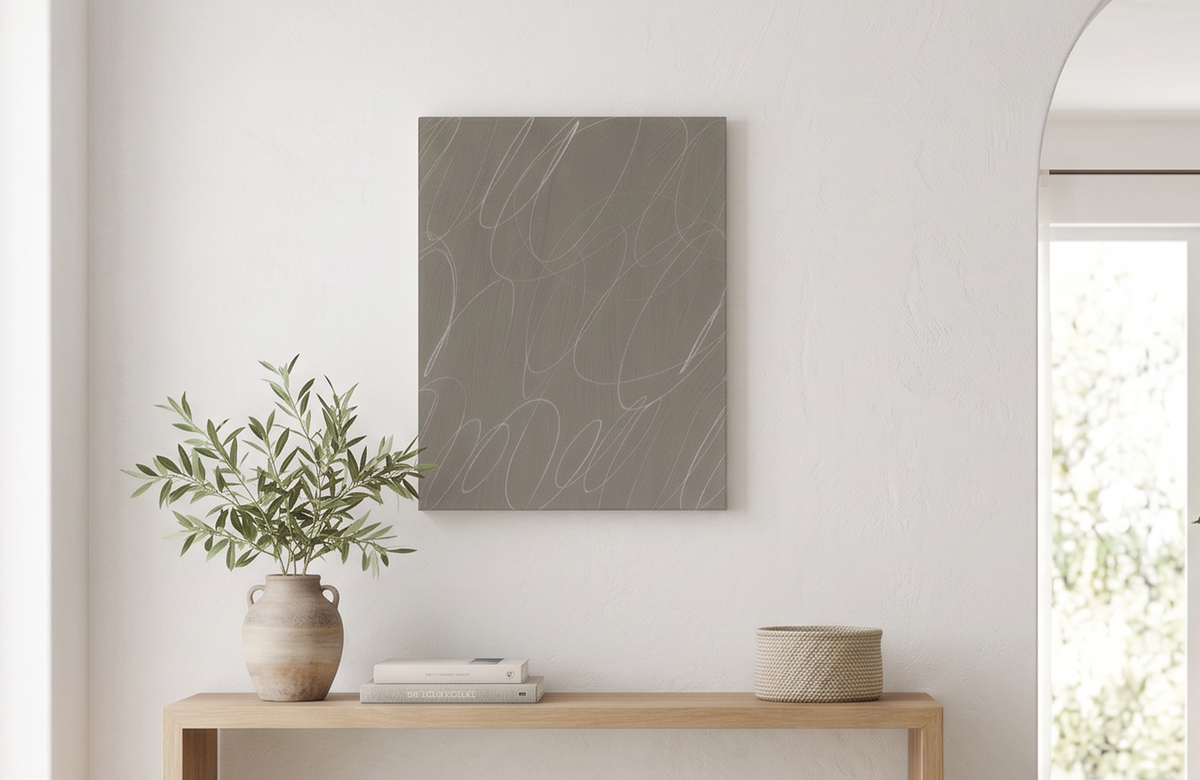 Abstract Marks in Clay Canvas Wall Art