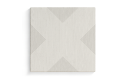 X Mark Minimalist Geo Art on Canvas in Driftwood