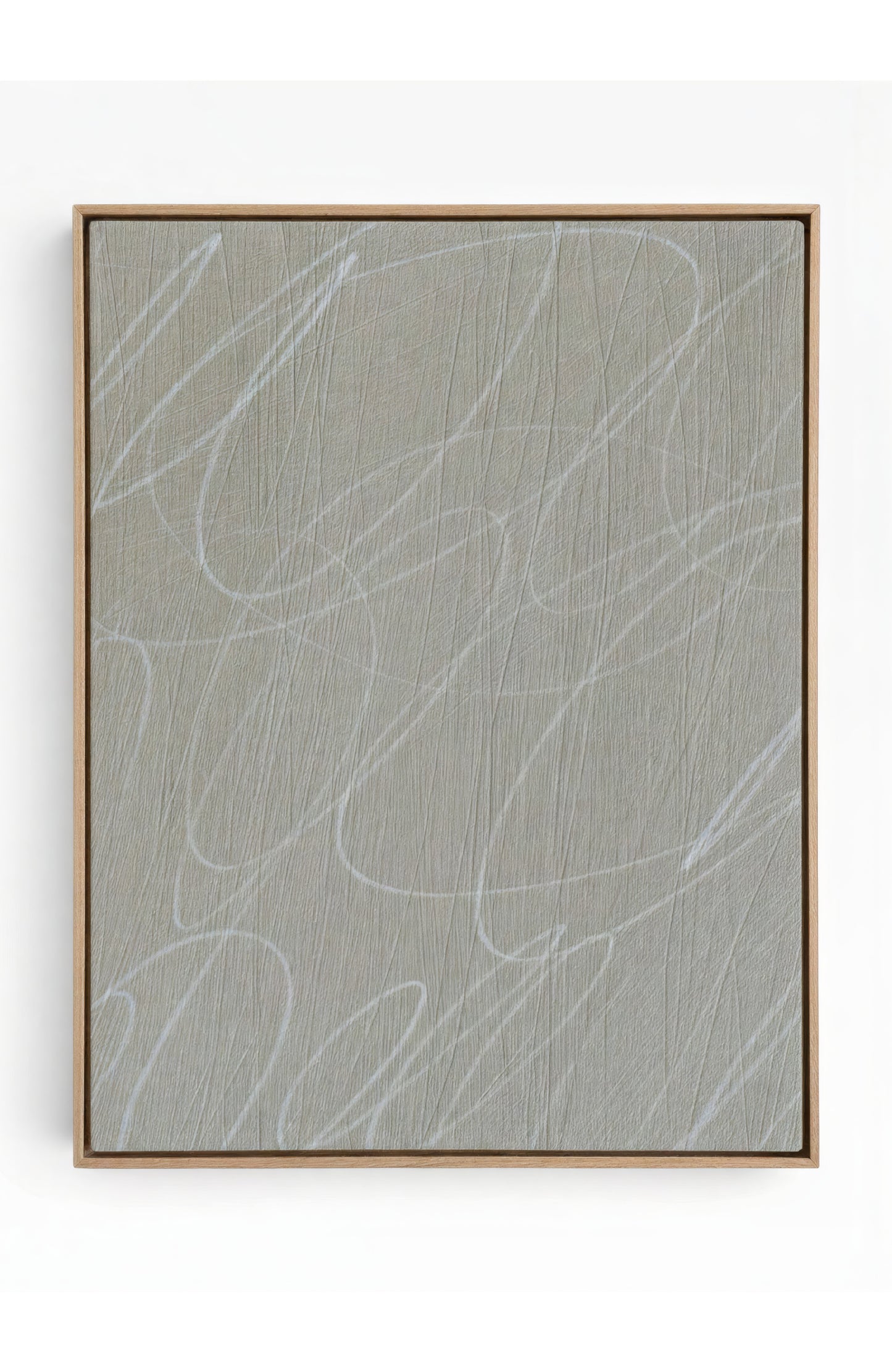 Gestural Marks in French Linen Framed Canvas Wall Art