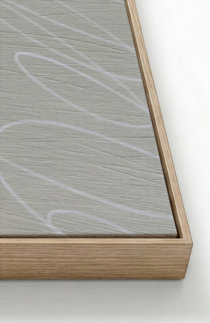 Gestural Marks in French Linen Framed Canvas Wall Art