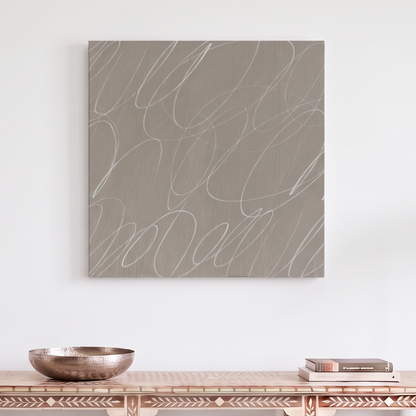 Abstract Marks in Clay Neutral Canvas Wall Art