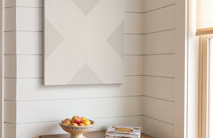 X Mark Minimalist Geo Art on Canvas in Driftwood