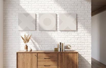 O Mark Minimalist Geo Art on Canvas in Driftwood