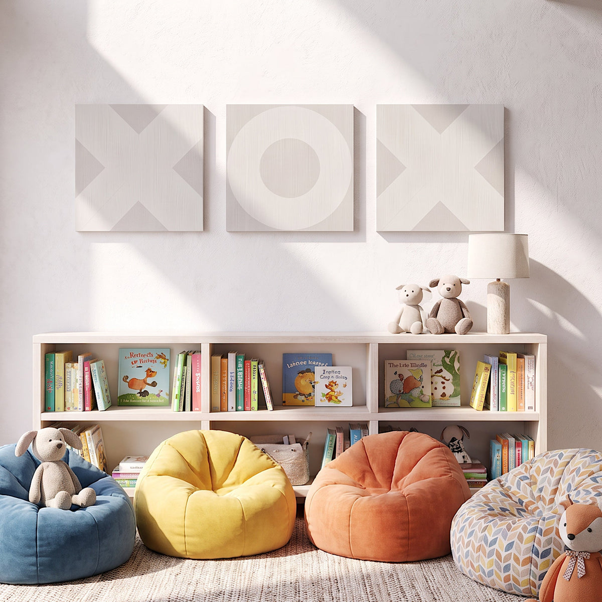 X Mark Minimalist Geo Art on Canvas in Driftwood