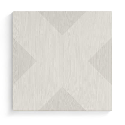 X Mark Minimalist Geo Art on Canvas in Driftwood