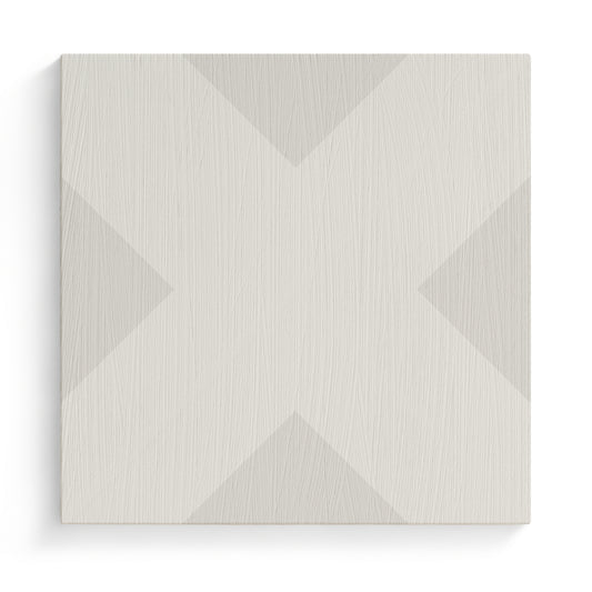 X Mark Minimalist Geo Art on Canvas in Driftwood