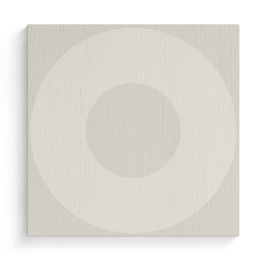 O Mark Minimalist Geo Art on Canvas in Driftwood