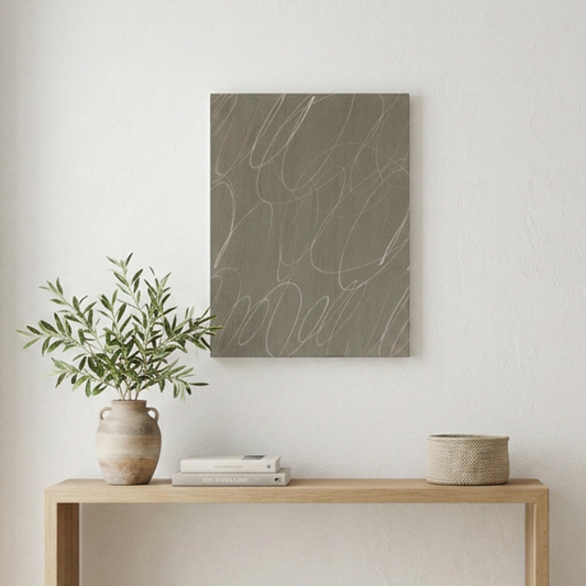 Abstract Marks in Clay Canvas Wall Art