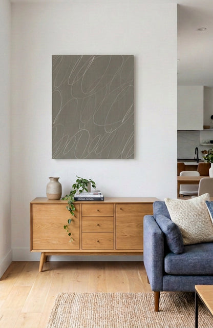 Abstract Marks in Clay Canvas Wall Art