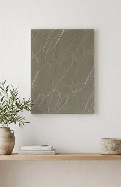 Abstract Marks in Clay Canvas Wall Art