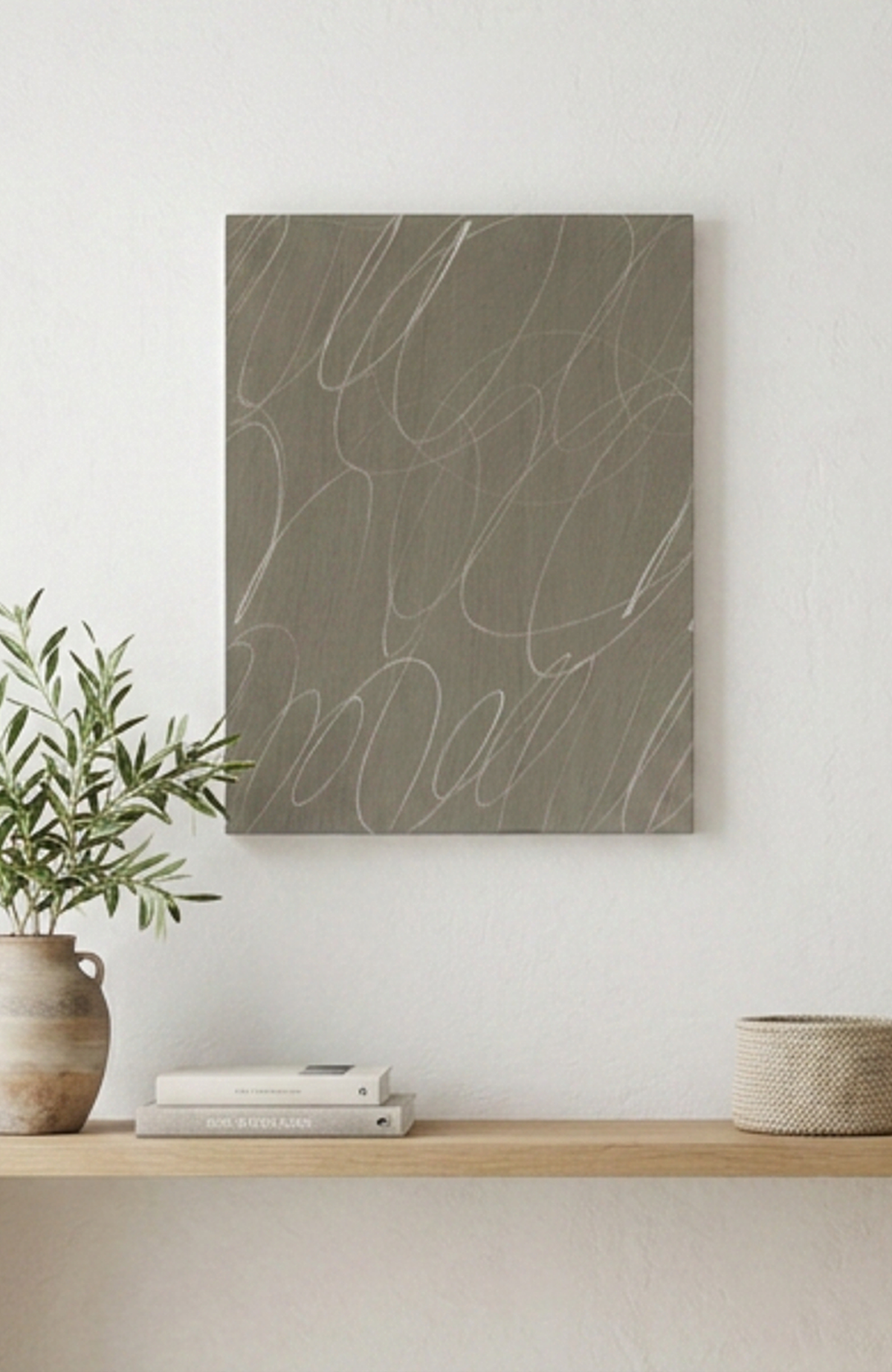 Abstract Marks in Clay Canvas Wall Art