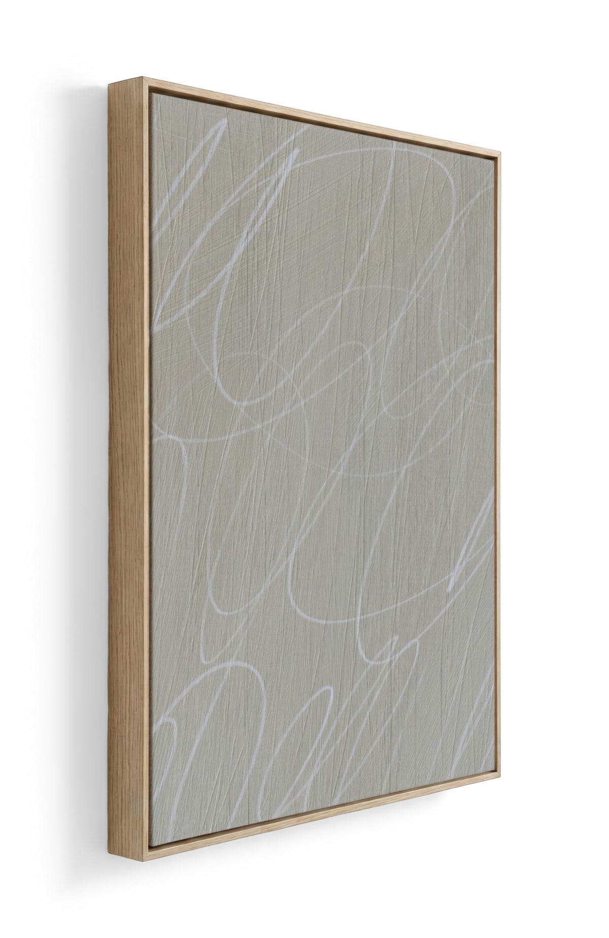 Abstract Marks in Stone Gray Framed Wall Art