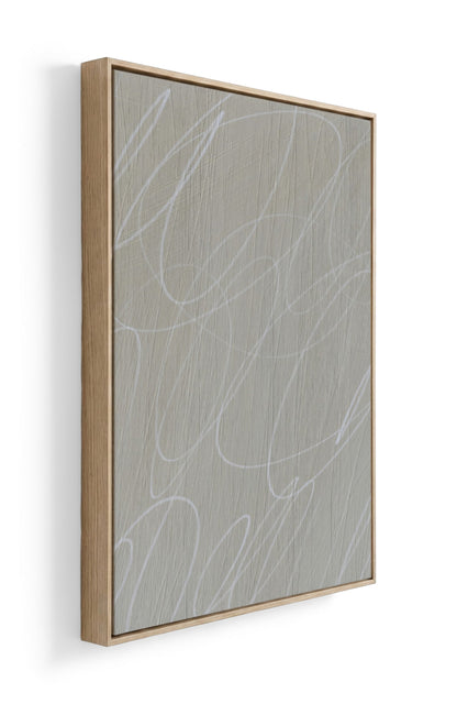 Abstract Marks in Stone Gray Framed Wall Art