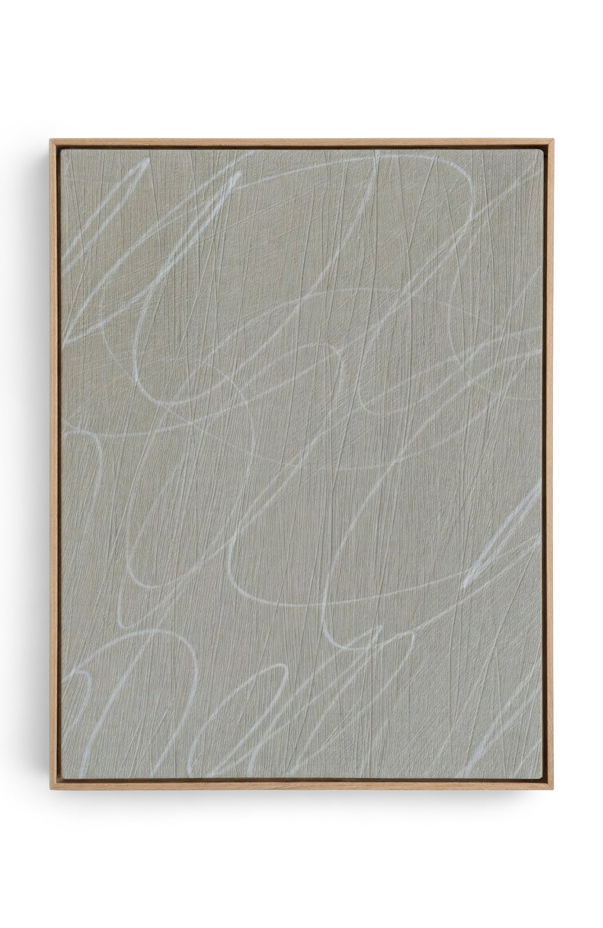 Abstract Marks in Stone Gray Framed Wall Art