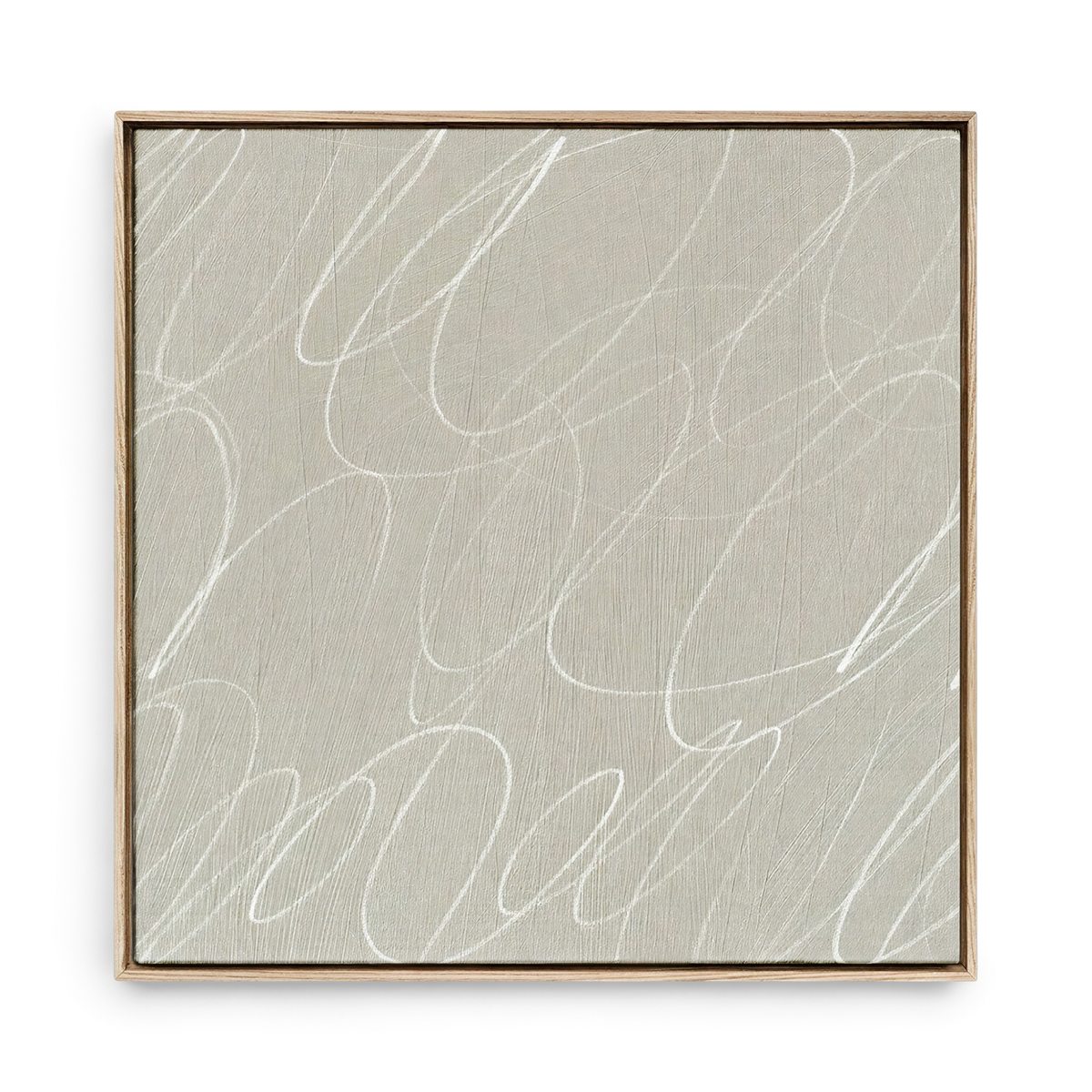 Abstract Marks in French Linen Framed Canvas Wall Art