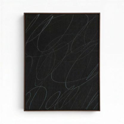 Gestural Marks in Charcoal by DSCVR Art Framed Canvas Wall Art