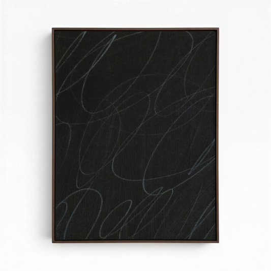 Gestural Marks in Charcoal by DSCVR Art Framed Canvas Wall Art