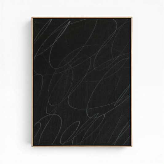 Gestural Marks in Charcoal by DSCVR Art Framed Canvas Wall Art
