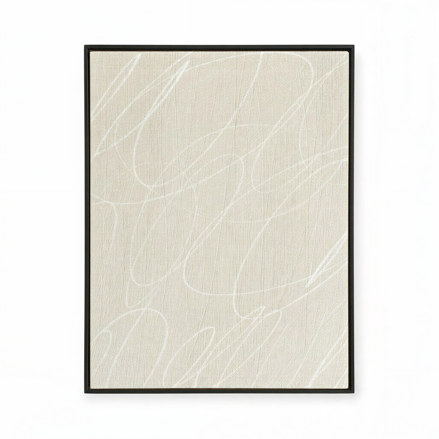 Gestural Marks in Linen by DSCVR Art Framed Canvas Wall Art