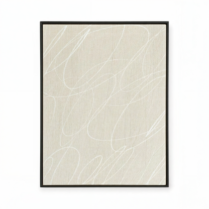 Gestural Marks in Linen by DSCVR Art Framed Canvas Wall Art