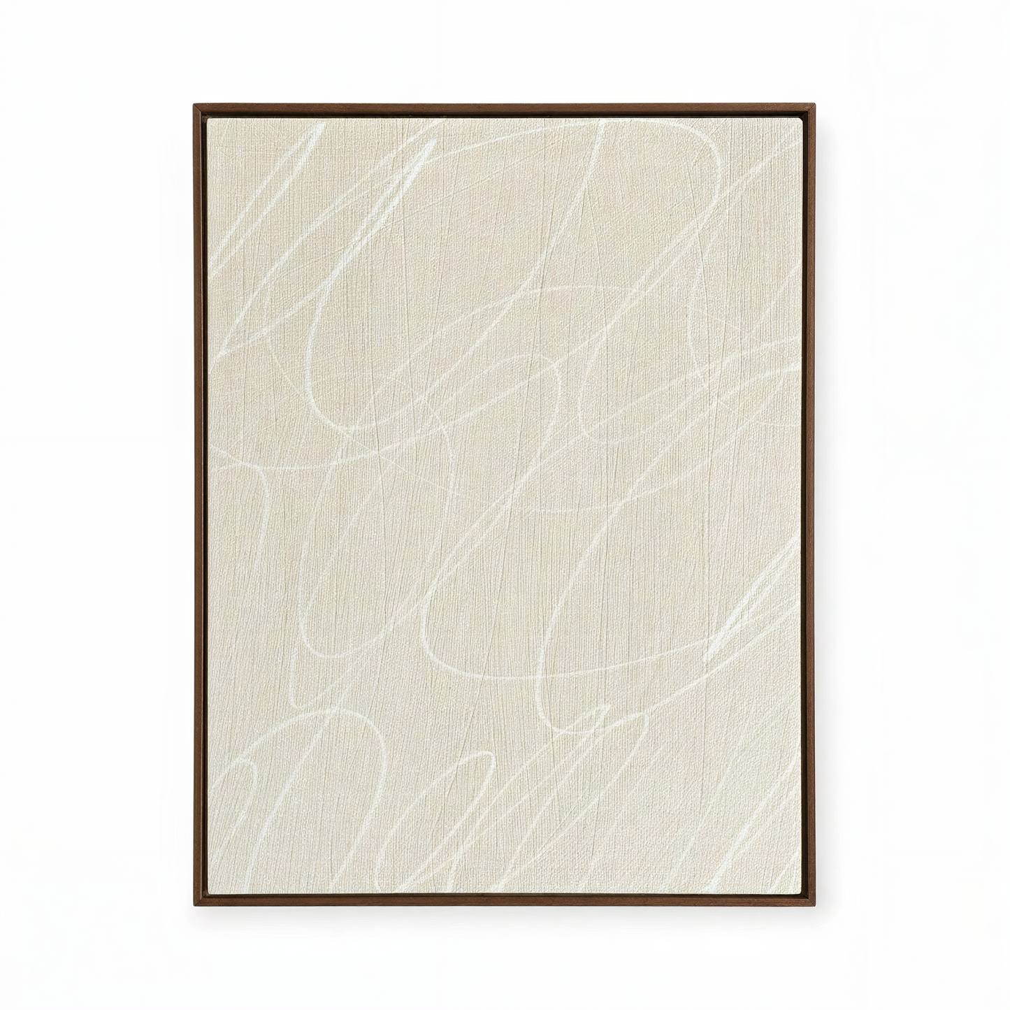 Gestural Marks in Linen by DSCVR Art Framed Canvas Wall Art
