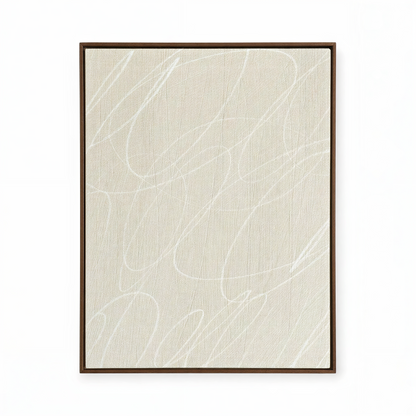 Gestural Marks in Linen by DSCVR Art Framed Canvas Wall Art