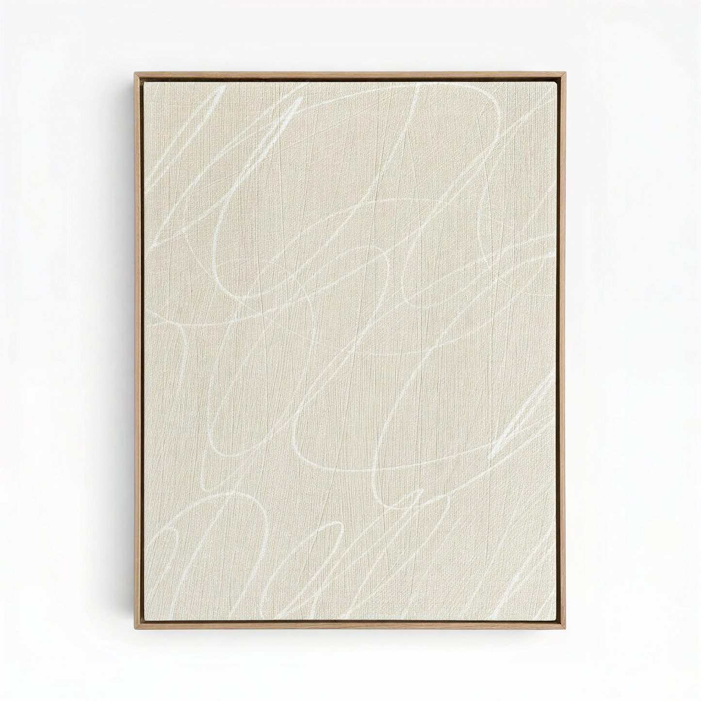 Gestural Marks in Linen by DSCVR Art Framed Canvas Wall Art