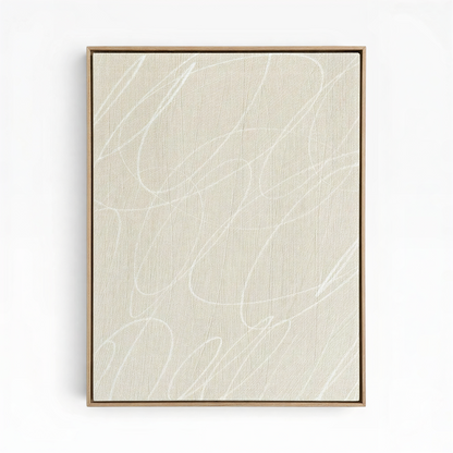 Gestural Marks in Linen by DSCVR Art Framed Canvas Wall Art
