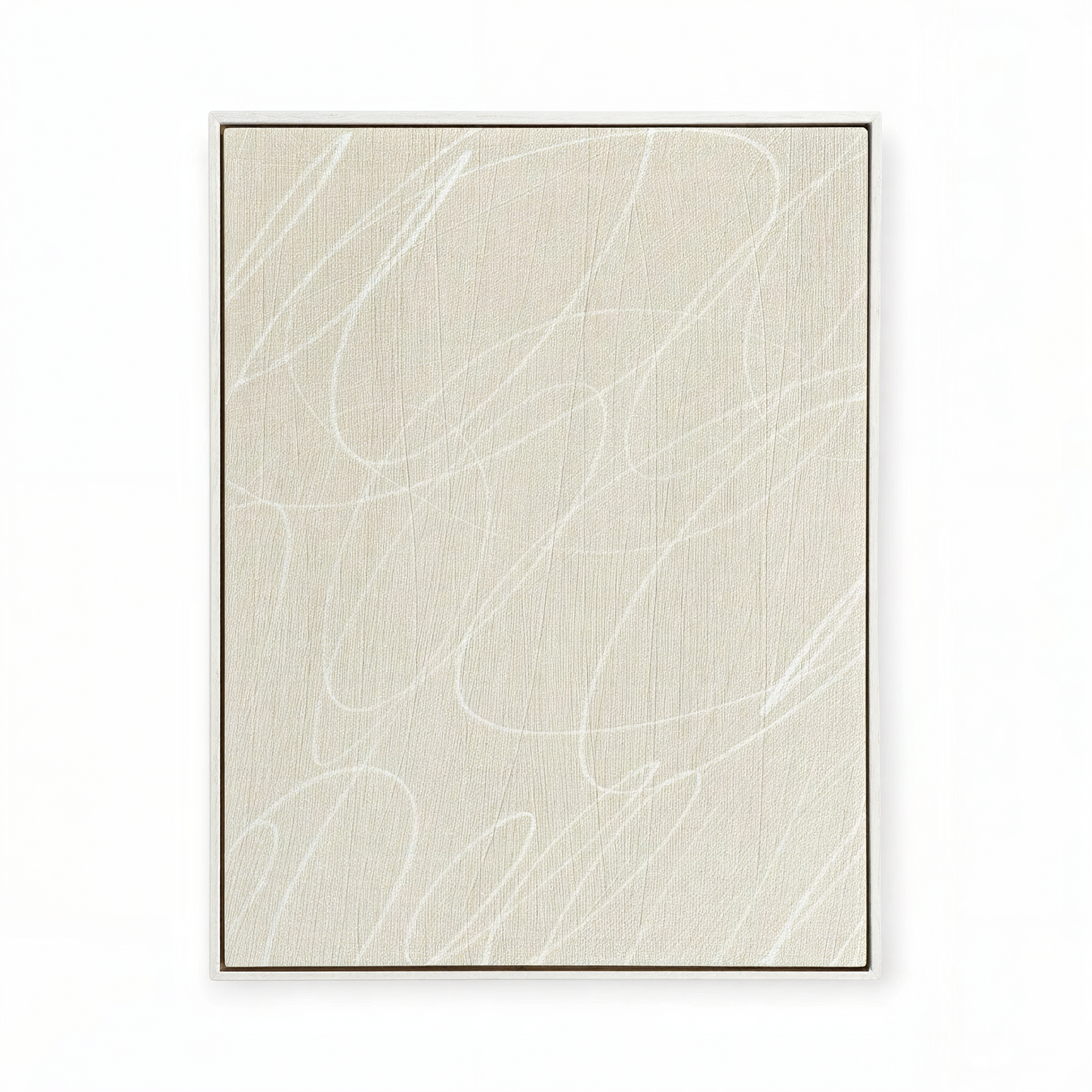 Gestural Marks in Linen by DSCVR Art Framed Canvas Wall Art