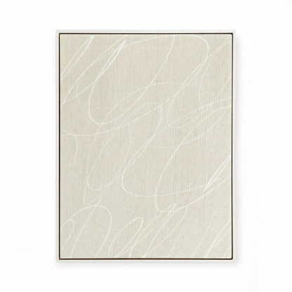 Gestural Marks in Linen by DSCVR Art Framed Canvas Wall Art