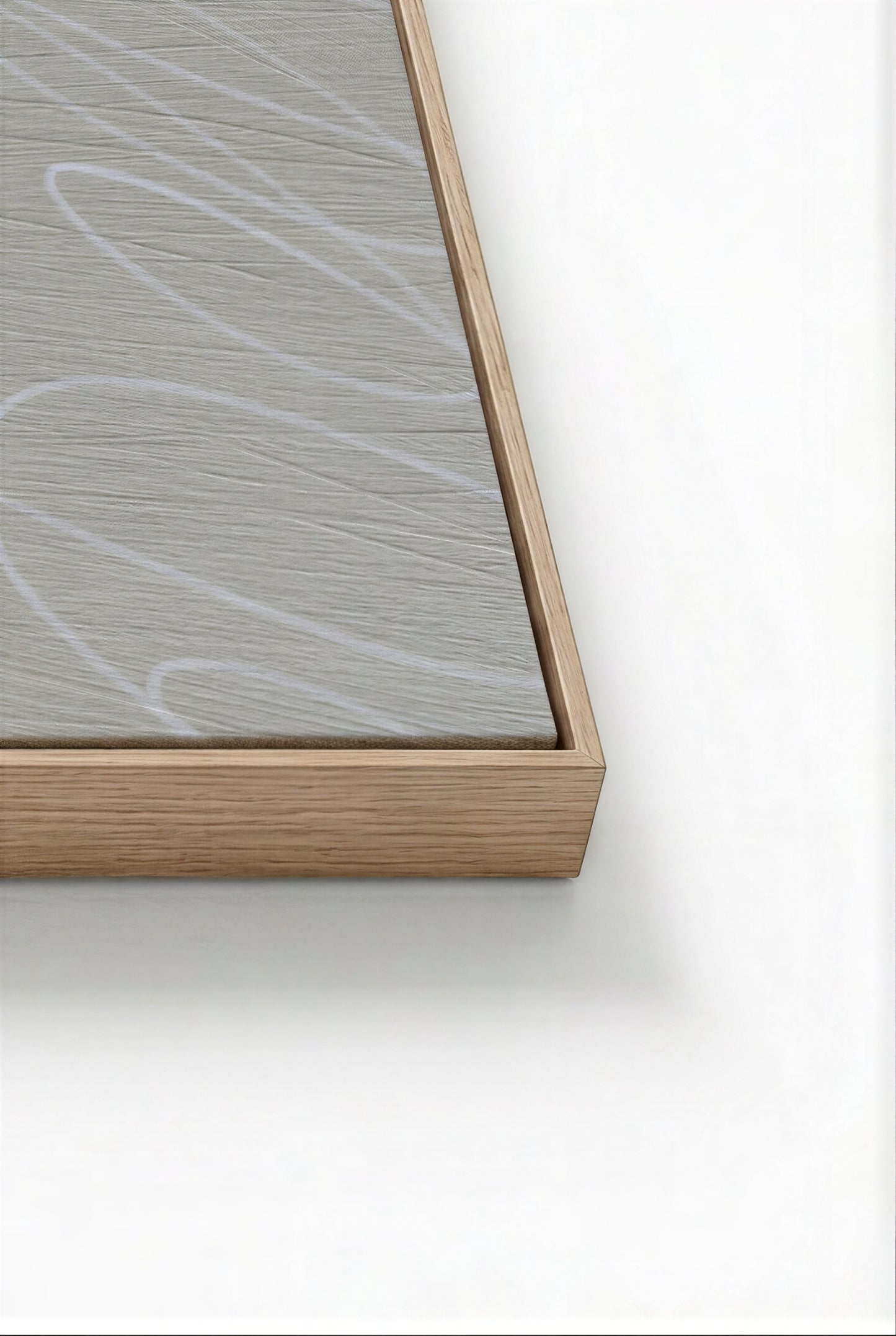 Gestural Marks in French Linen Framed Canvas Wall Art
