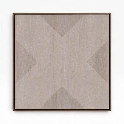 Geo X in Clay by DSCVR Art Framed Canvas Wall Art