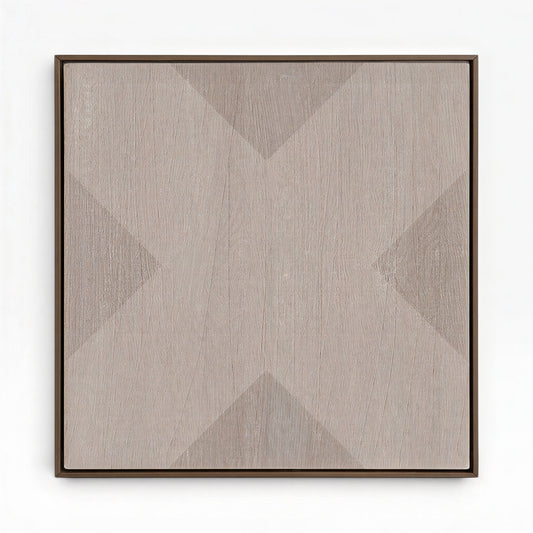 Geo X in Clay by DSCVR Art Framed Canvas Wall Art