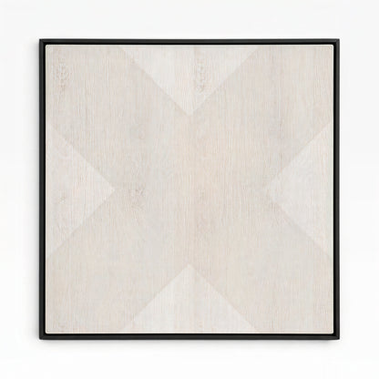 Geo X in Whitewash by DSCVR Art Framed Canvas Wall Art