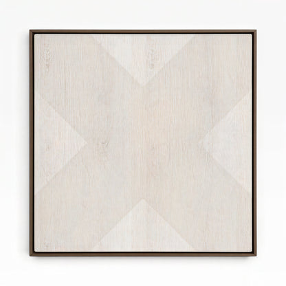 Geo X in Whitewash by DSCVR Art Framed Canvas Wall Art