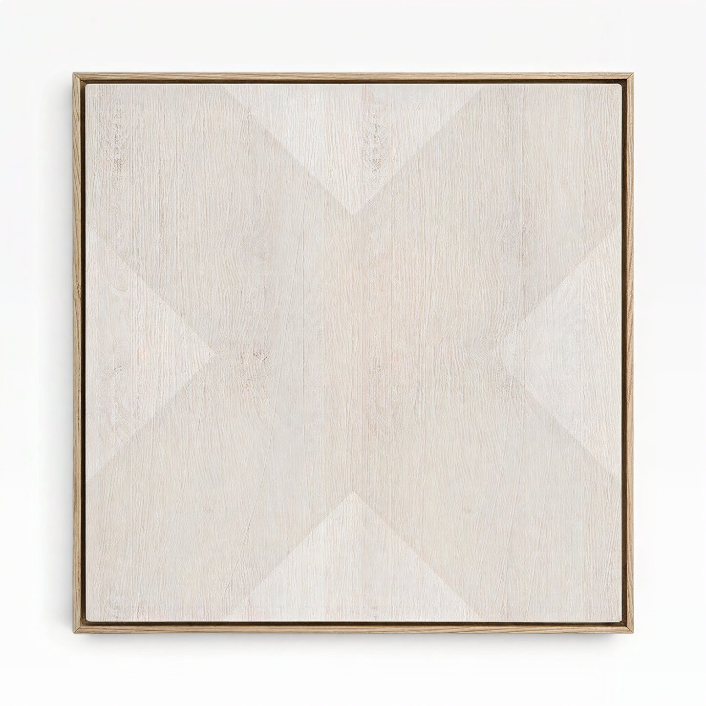 Geo X in Whitewash by DSCVR Art Framed Canvas Wall Art