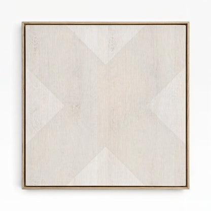 Geo X in Whitewash by DSCVR Art Framed Canvas Wall Art