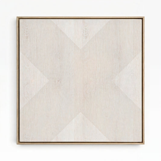 Geo X in Whitewash by DSCVR Art Framed Canvas Wall Art