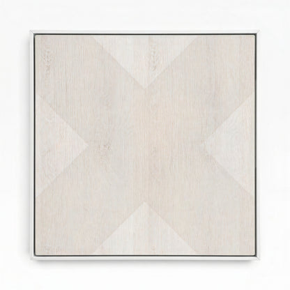 Geo X in Whitewash by DSCVR Art Framed Canvas Wall Art