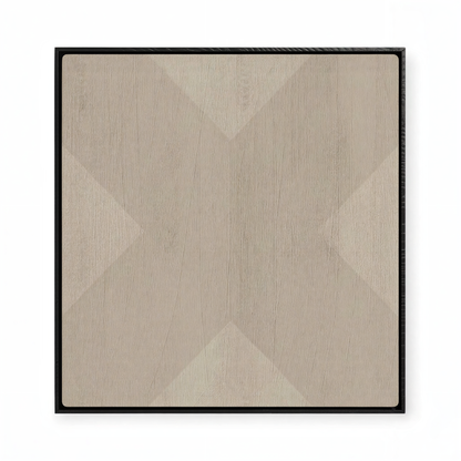 Geo X in Driftwood by DSCVR Art Framed Canvas Wall Art