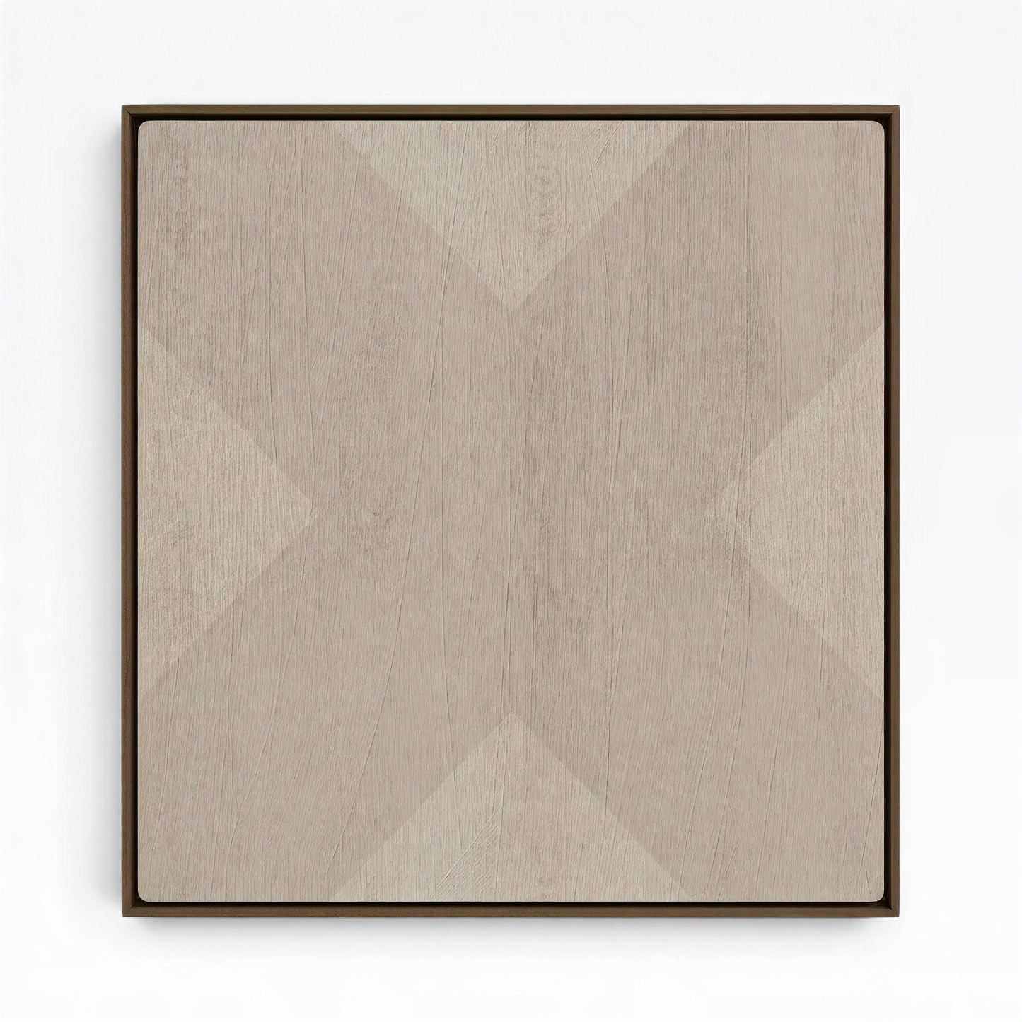 Geo X in Driftwood by DSCVR Art Framed Canvas Wall Art