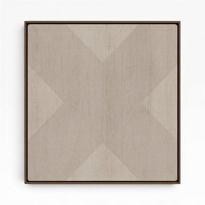 Geo X in Driftwood by DSCVR Art Framed Canvas Wall Art