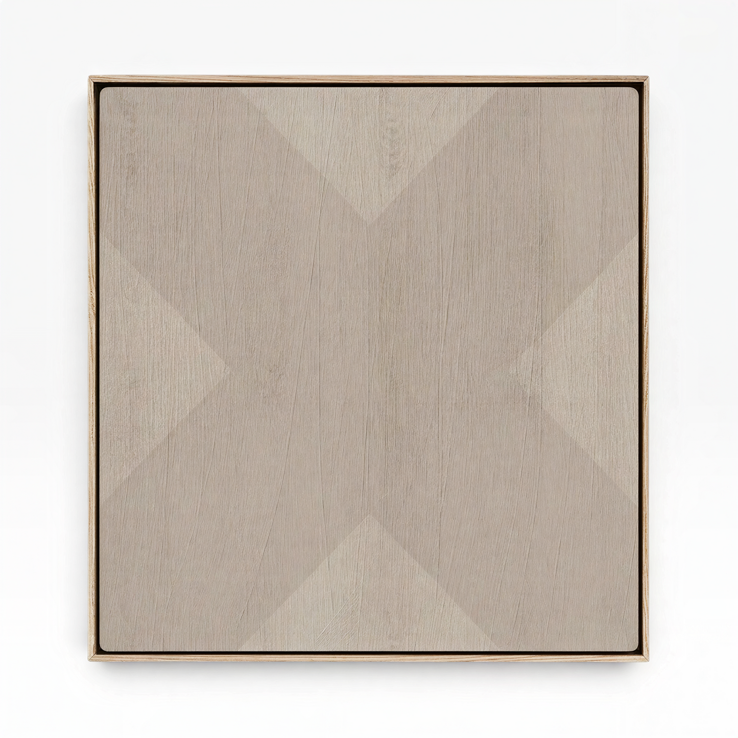 Geo X in Driftwood by DSCVR Art Framed Canvas Wall Art