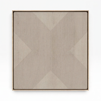 Geo X in Driftwood by DSCVR Art Framed Canvas Wall Art